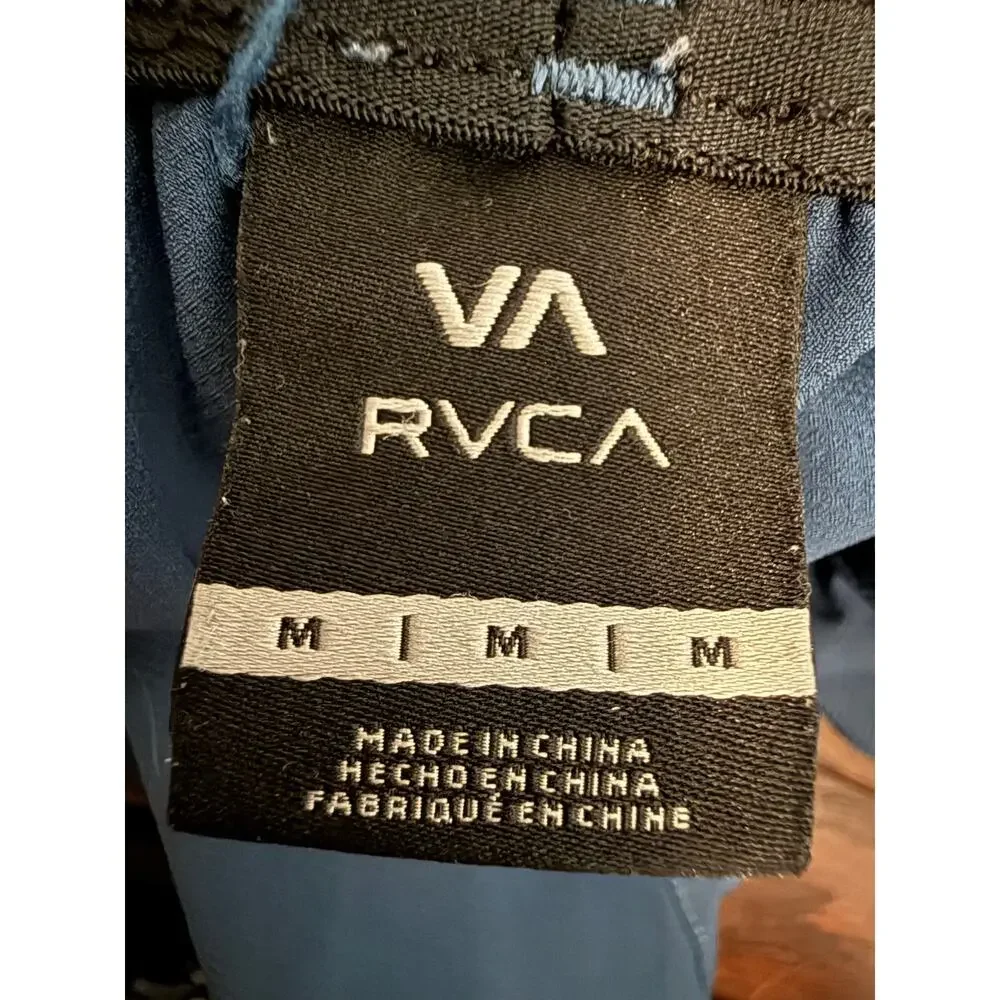 RVCA Men’s Athletic Performance Shorts Blue Size Medium